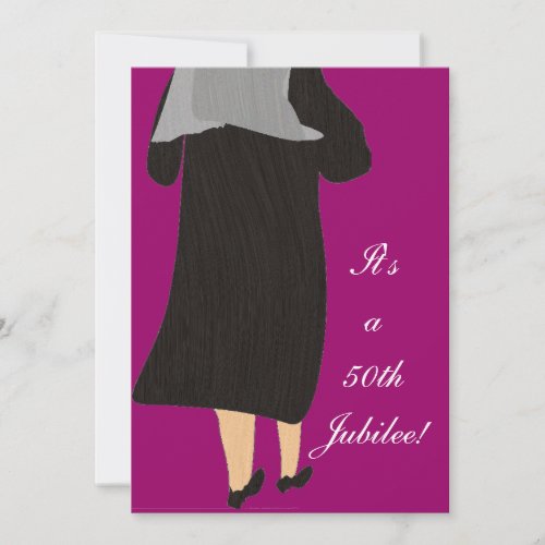 Nuns 50th Jubilee Celebration Invitation 3