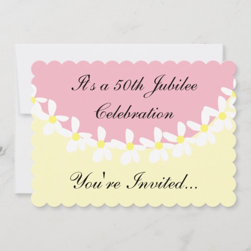 Nuns 50th Jubilee Celebration Invitations Pink