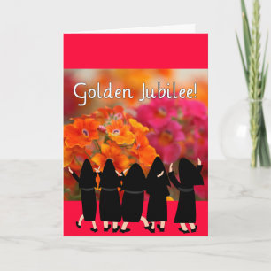 Nuns 50th Jubilee--Floral Design Gifts Card