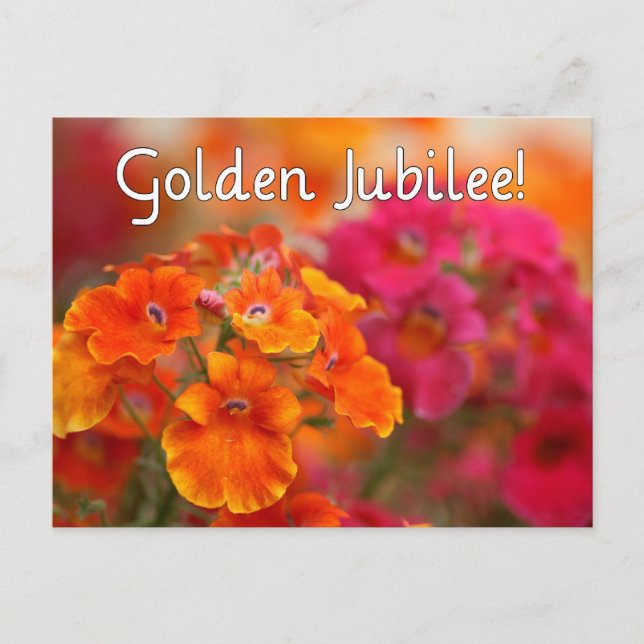 Nuns 50th Jubilee--Floral Design Gifts Postcard (Front)