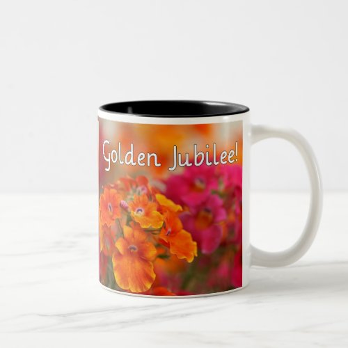 Nuns 50th Jubilee__Floral Design Gifts Two_Tone Coffee Mug