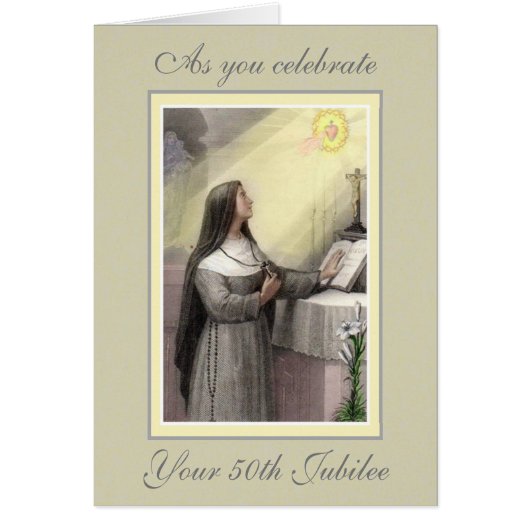 Nuns Anniversary Jubilee Celebration Cards (Front)