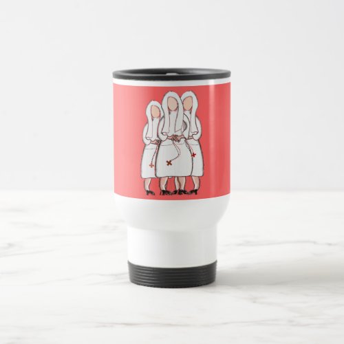 Nuns Gifts Three Cloistered Sisters Design Travel Mug