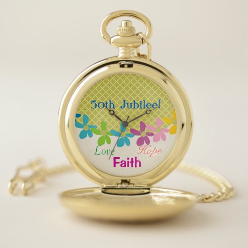 Nuns Golden 50th Jubilee Pocket Watch