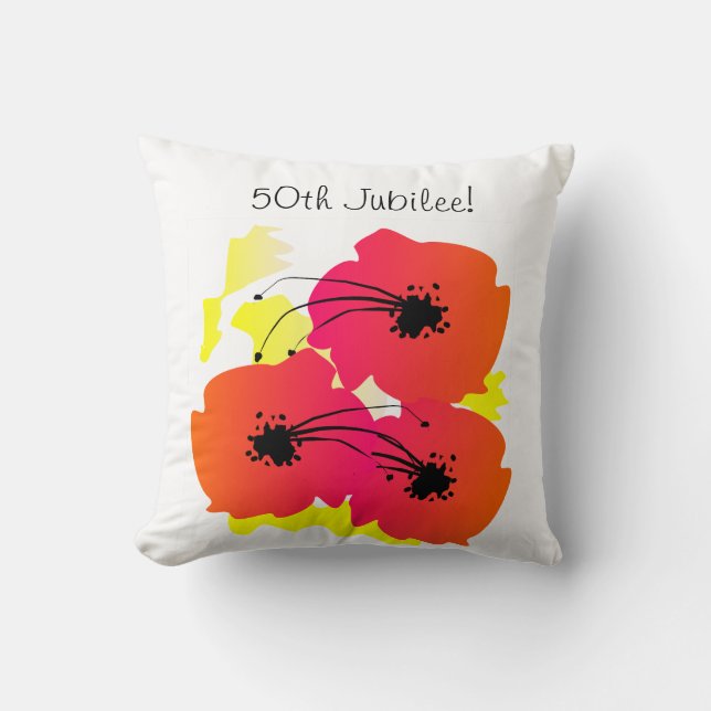 Nuns Golden 50th Jubilee Tote Bag Big Flowers Throw Pillow (Front)