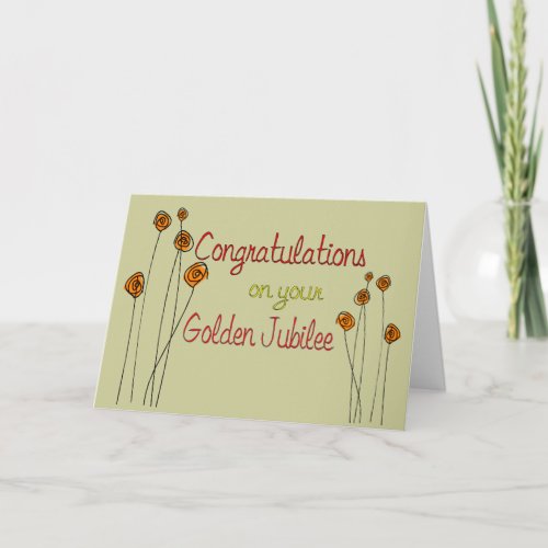 Nuns Golden Jubilee 50th Anniversary Gifts Card