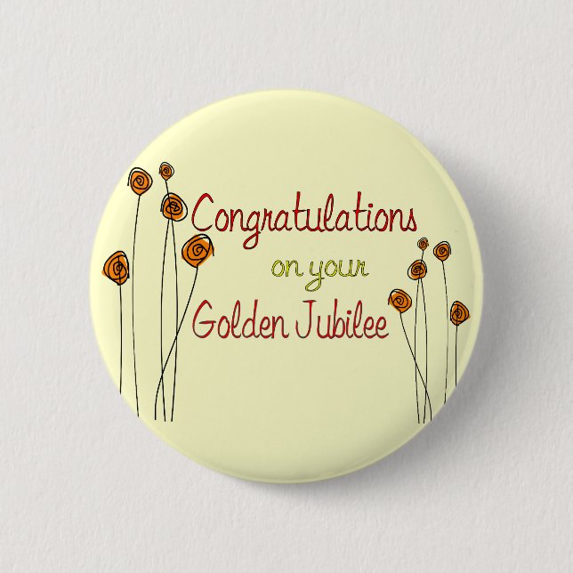 Nuns Golden Jubilee (50th Anniversary) Gifts Pinback Button (Front)