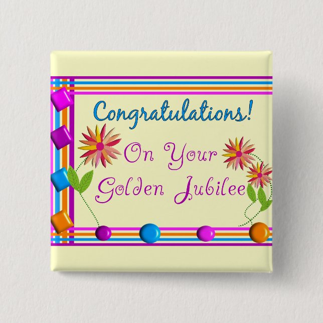 Nuns Golden Jubilee Gifts Button (Front)