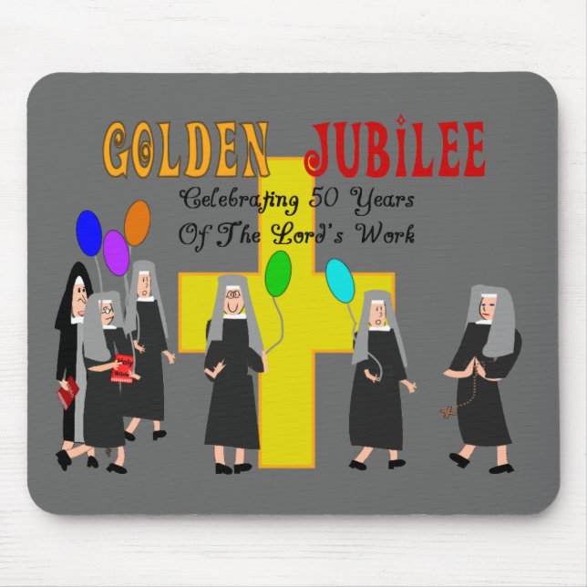 Nuns Golden Jubilee Gifts Mouse Pad (Front)
