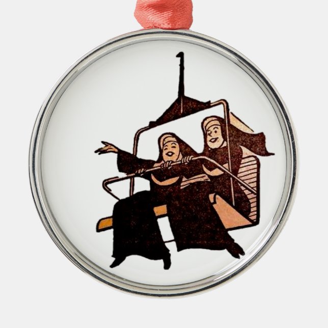 nuns having fun .jpg metal ornament (Front)
