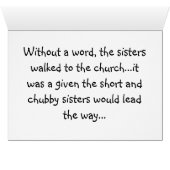 Nuns "Heading to Church" Cards (Inside Horizontal (Bottom))