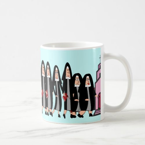 Nuns Heading to Church Coffee Mug