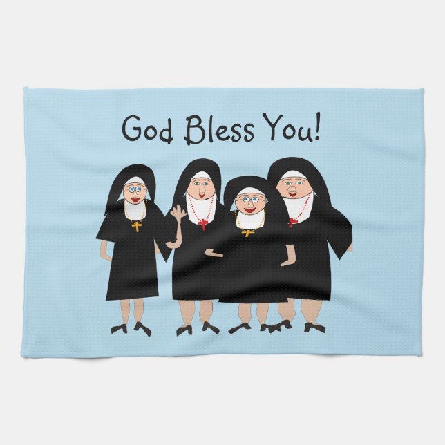 Nuns in Habits Kitchen Towel (Horizontal)