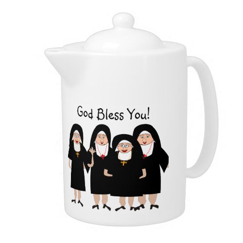 Nuns in Habits Teapot