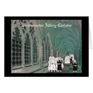 Nuns in the Westminster Abbey Cloister Cards