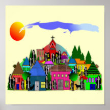 "Nuns of the Village" Catholic Nun Art Gifts