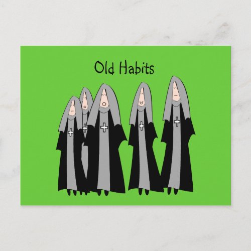 Nuns Old Habits Hilarious Nun Gifts Postcard