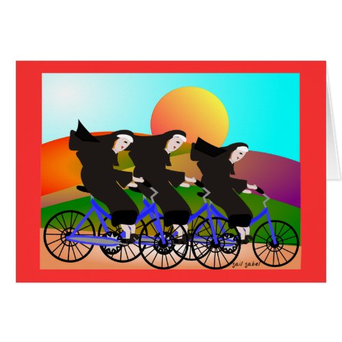 Nuns on Bicycles Art Gifts