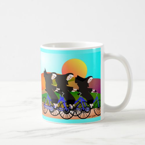 Nuns on Bicycles Art Gifts Coffee Mug