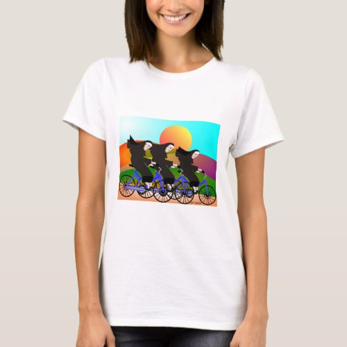 Nuns on Bicycles Art Gifts T_Shirt