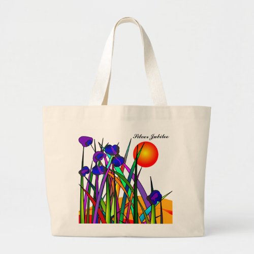 Nuns Silver 25th Jubilee Artsy Floral Tote Bag