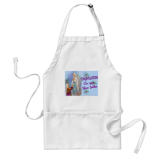 Nuns Silver Jubilee Gifts and Cards Adult Apron (Front)