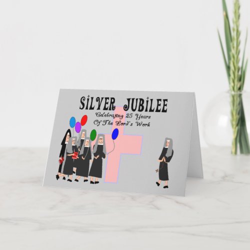 Nuns Silver Jubilee Gifts Card