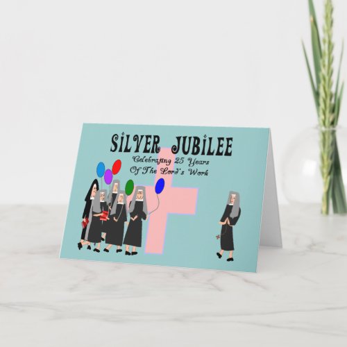 Nuns Silver Jubilee Gifts Card