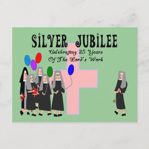 Nuns Silver Jubilee Gifts Postcard