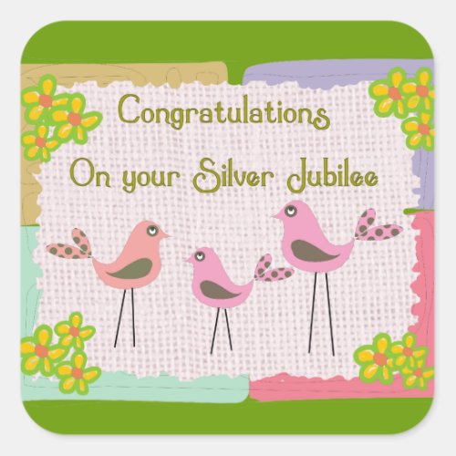 Nuns Silver Jubilee Gifts Square Sticker