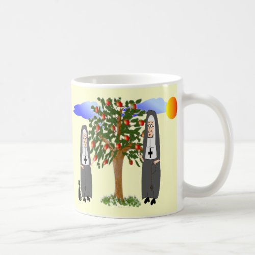 Nuns Stealing Apples Cards  Gifts Coffee Mug