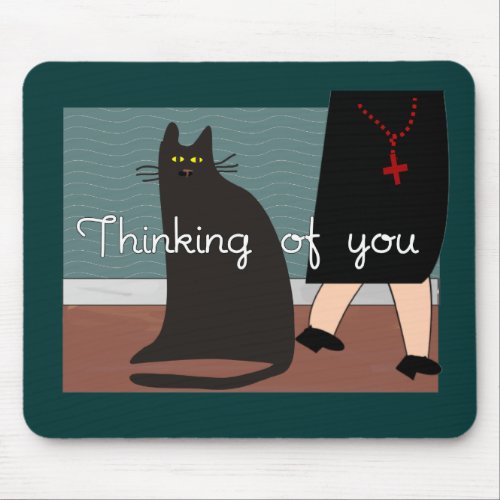 Nuns Thinking of You Cards  Gifts_Cat Design Mouse Pad