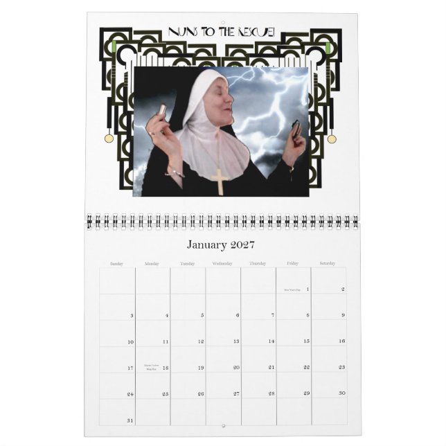 Nuns to the RESCUE! Calendar (Beginning in March) (Jan 2027)
