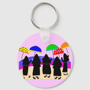Nuns With Umbrellas "Expecting Rain" Keychain
