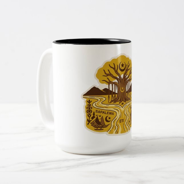 Nunusaku Mythology Two-Tone Coffee Mug (Front Left)
