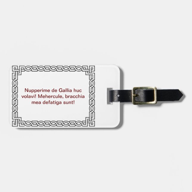 Nupperime de Gallia huc volavi! Luggage Tag (Front Horizontal)