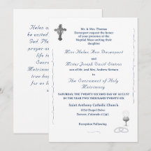 Nuptial Grace Catholic Wedding Invitation