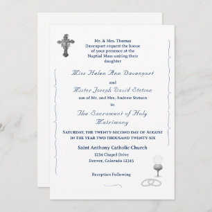 Nuptial Grace Catholic Wedding Invitation
