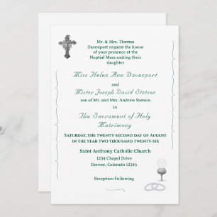 Nuptial Grace Catholic Wedding Invitation
