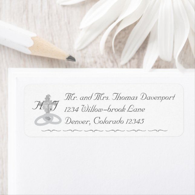 Nuptial Grace Catholic Wedding Return Address Label (Insitu)