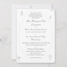 Nuptial Unity Catholic Wedding Invitation