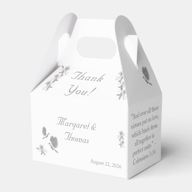 Nuptial Unity Customizable Wedding Favor Box (Front Side)