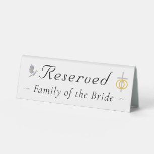 Nuptial Unity Reserved Wedding Sign