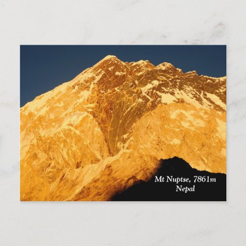 Nuptse Alpenglow Postcard