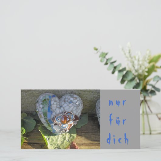 nur für dich_karte_mosaikherz (Standing Front)