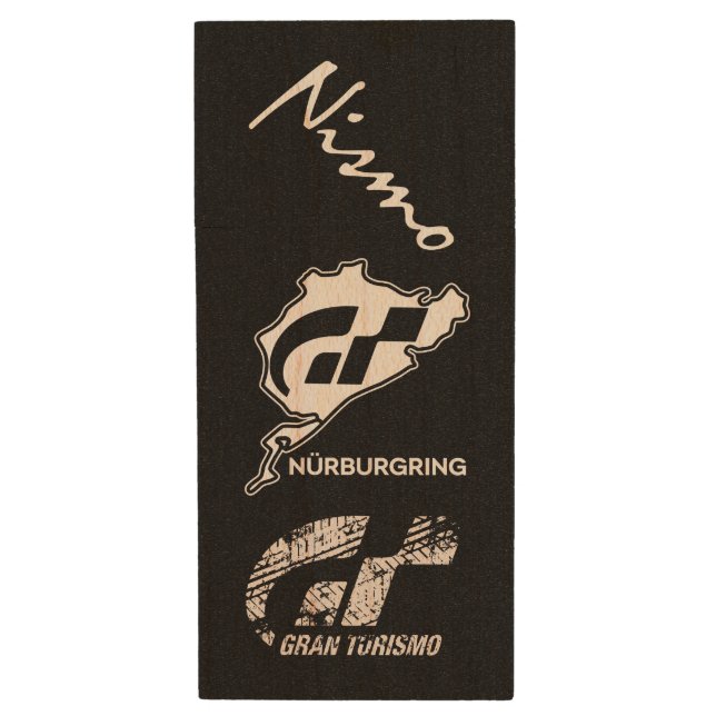 Nurburgring Nordschleife Gran Turismo GT Movie Wood Flash Drive (Front Vertical)