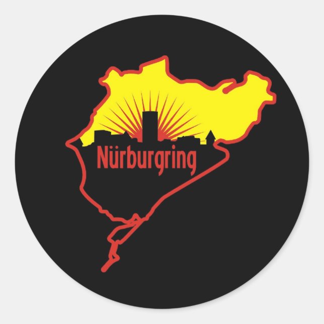 Nurburgring Nordschleife race track, Germany Classic Round Sticker (Front)