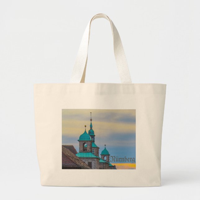 Nuremberg Architecture Design Large Tote Bag (Front)