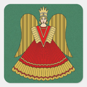 Nuremberg Christmas Angel Square Sticker
