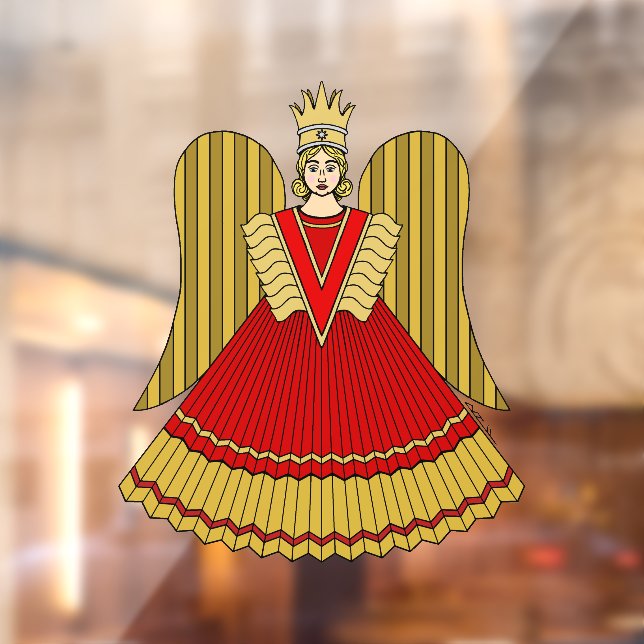 Nuremberg Christmas Angel Window Cling (Sheet 2)